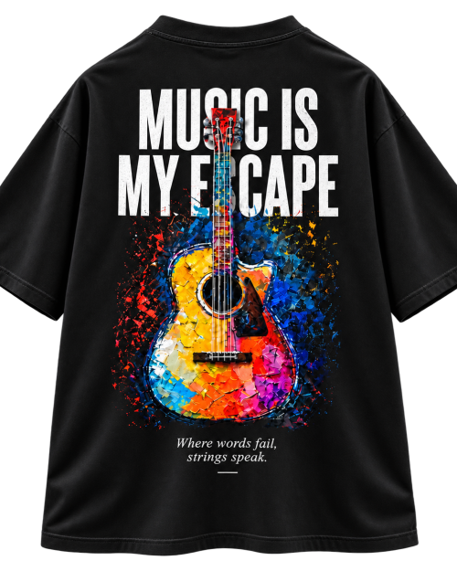 T-Shirt Black Music My Escape